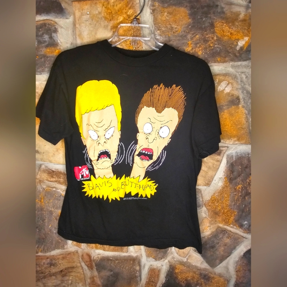 1993 tourchamp beavis and butthead black t Shirt